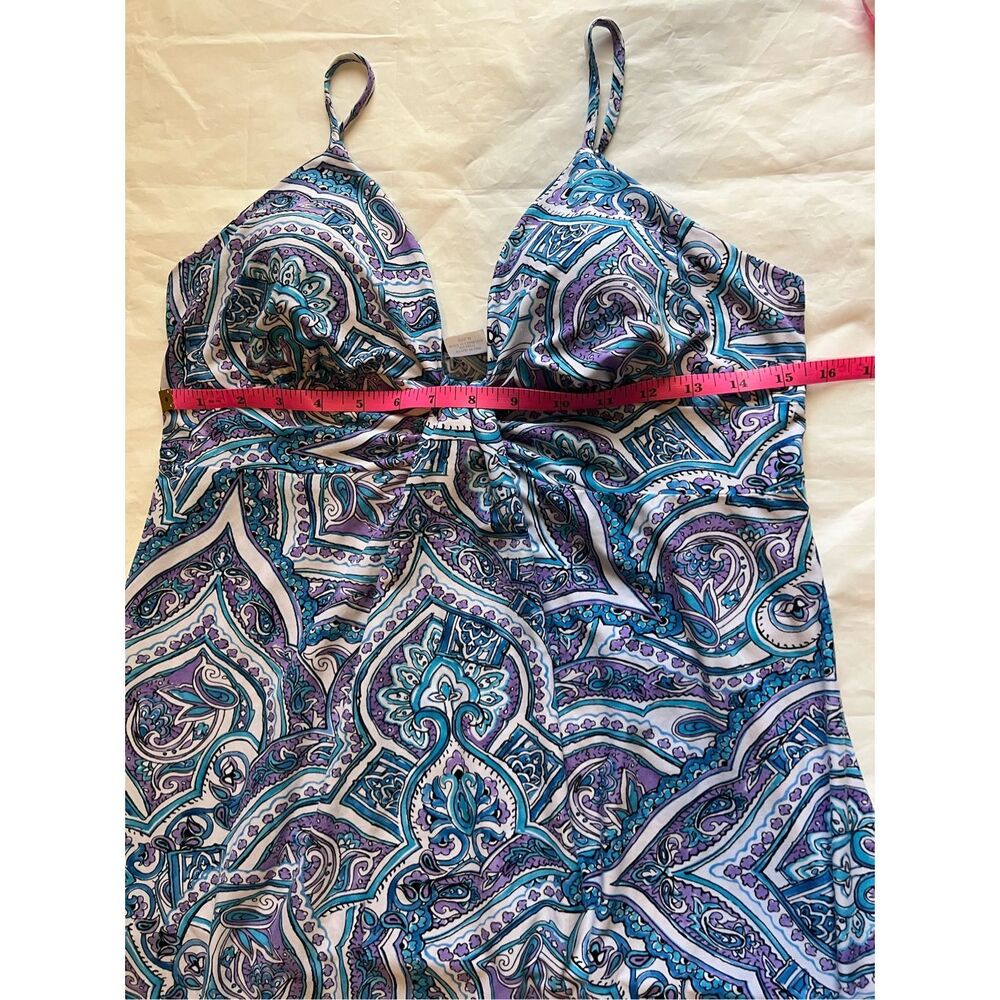 Studio Donatella blue and white with a hint of purple maxi dress with adjustable - Picture 3 of 5